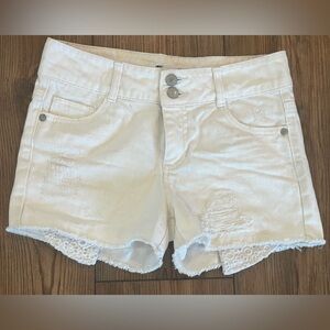Girls White Shorts